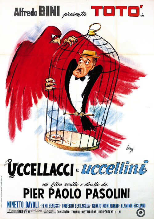 Uccellacci e uccellini - Italian Movie Poster