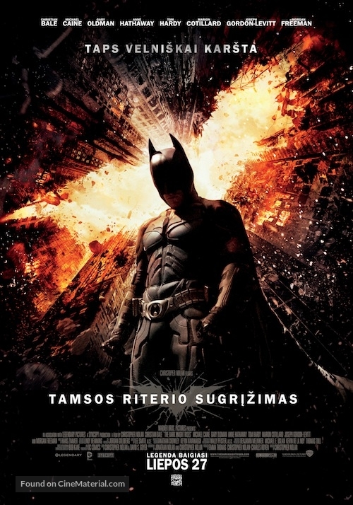 The Dark Knight Rises - Lithuanian Movie Poster