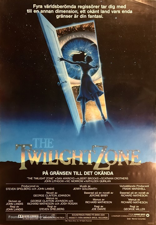 Twilight Zone: The Movie - Swedish Movie Poster