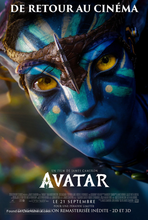 Avatar - French Re-release movie poster