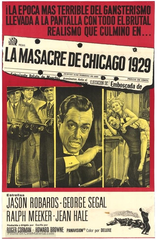 The St. Valentine&#039;s Day Massacre - Mexican Movie Poster