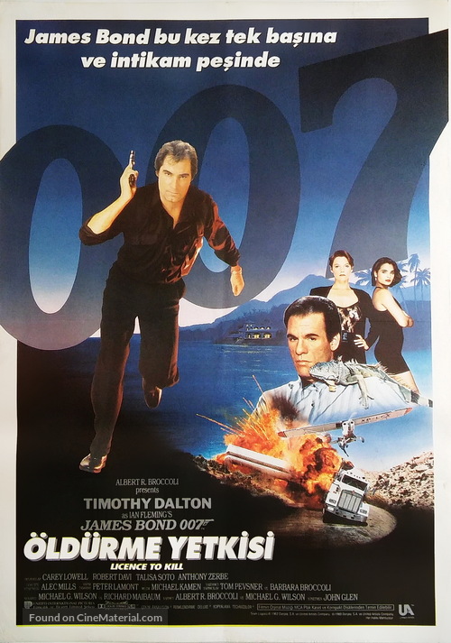 Licence To Kill - Turkish Movie Poster