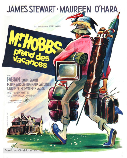 Mr. Hobbs Takes a Vacation - French Movie Poster