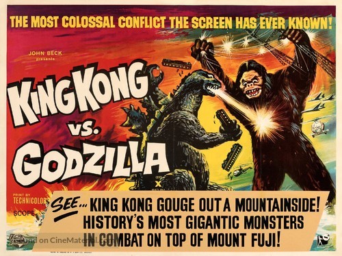 King Kong Vs Godzilla - British Movie Poster