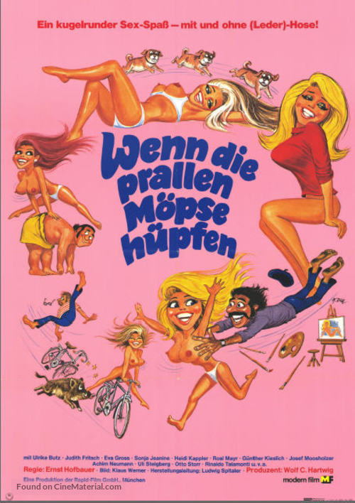 Wenn die prallen M&ouml;pse h&uuml;pfen - German Movie Poster