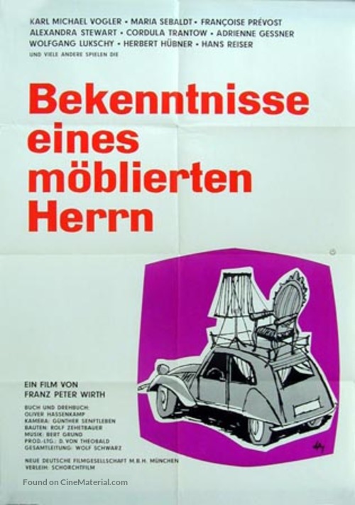 Bekenntnisse eines m&ouml;blierten Herrn - German Movie Poster