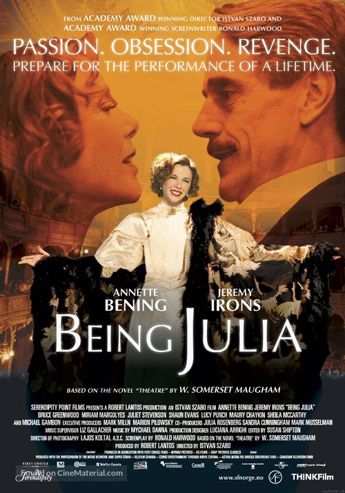 Being Julia - Norwegian Movie Poster
