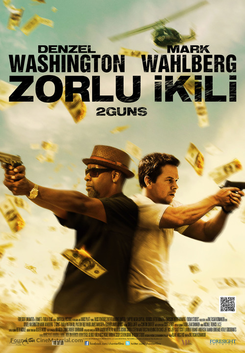 2 Guns - Turkish Movie Poster