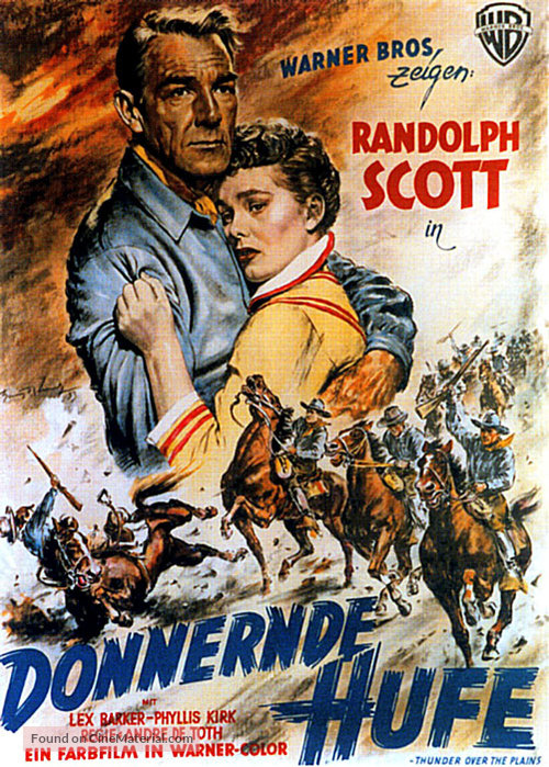 Thunder Over the Plains - German Movie Poster