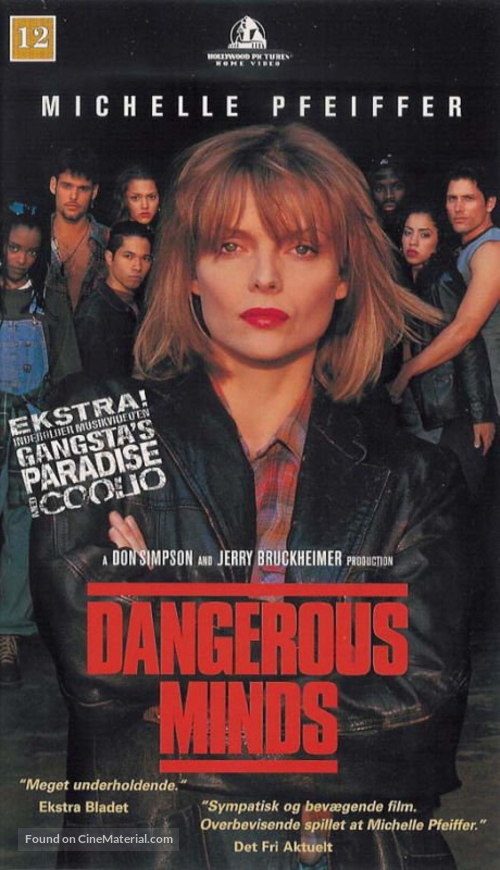 Dangerous Minds - Danish VHS movie cover