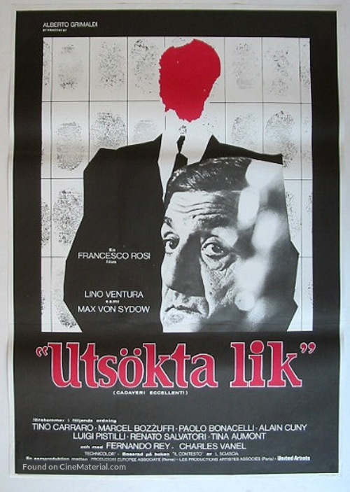 Cadaveri eccellenti - Swedish Movie Poster