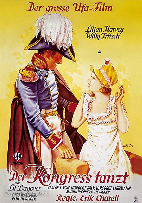 Der Kongre&szlig; tanzt - German Movie Poster
