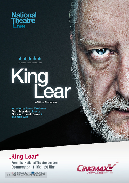 National Theatre Live: King Lear - German Movie Poster