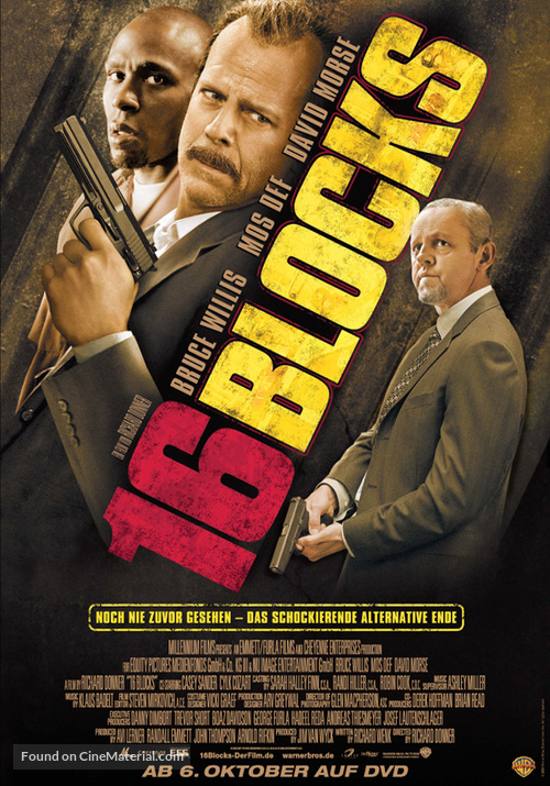 16 Blocks - German Video release movie poster