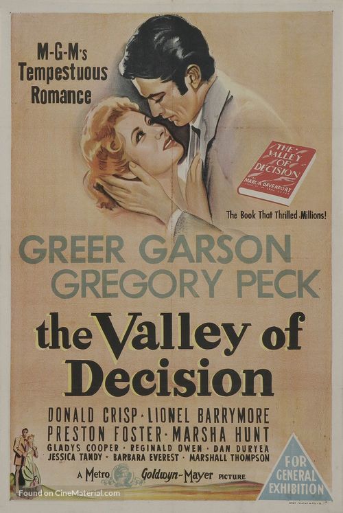 The Valley of Decision - Australian Movie Poster