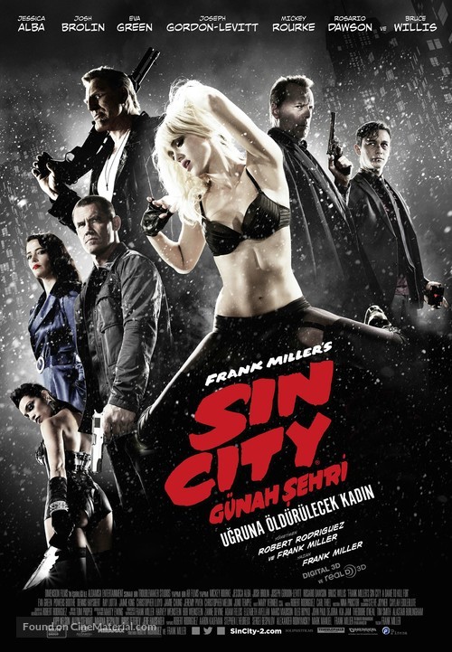 Sin City: A Dame to Kill For - Turkish Movie Poster