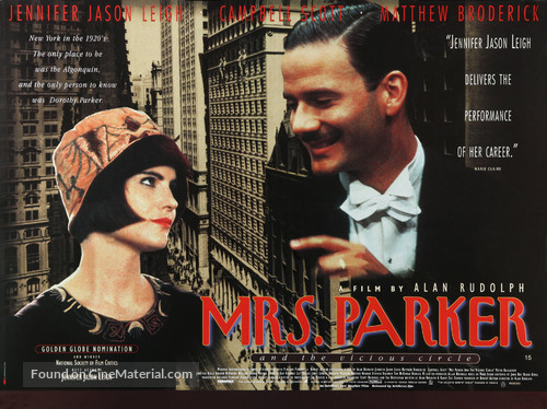 Mrs. Parker and the Vicious Circle - British Movie Poster