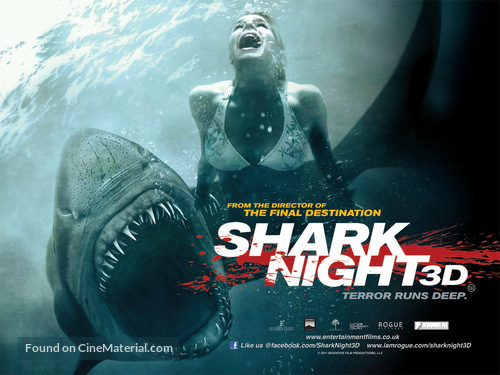 Shark Night 3D - British Movie Poster