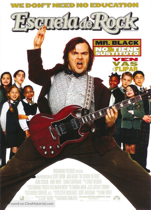 The School of Rock - Spanish Movie Poster