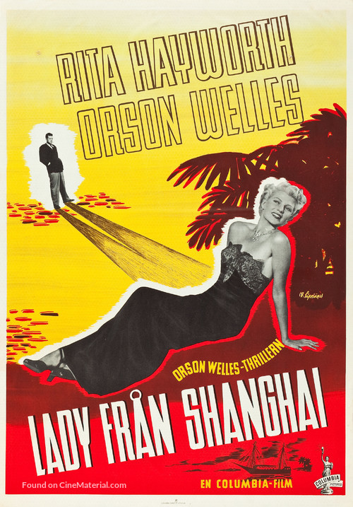 The Lady from Shanghai - Swedish Movie Poster