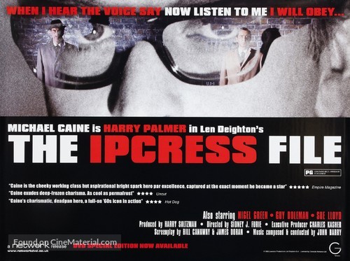 The Ipcress File - British Re-release movie poster