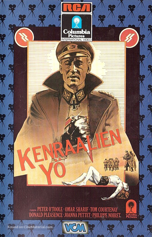 The Night of the Generals - Finnish VHS movie cover