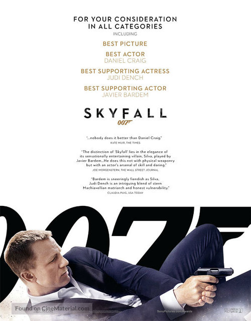 Skyfall - For your consideration movie poster