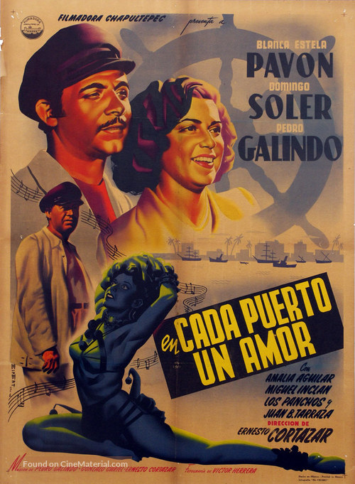 En cada puerto un amor - Mexican Movie Poster