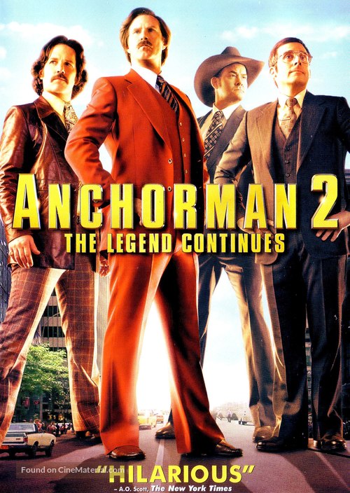 Anchorman 2: The Legend Continues - DVD movie cover