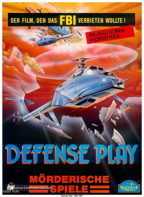 Defense Play - German Movie Poster