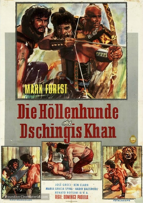 Maciste contro i Mongoli - German Movie Poster