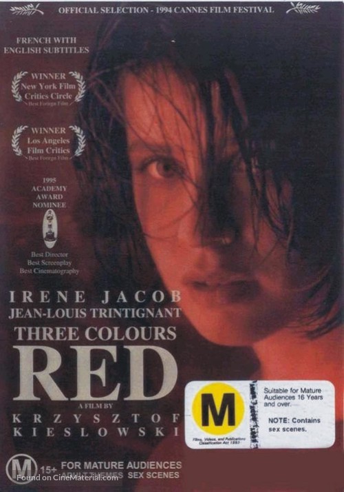 Trois couleurs: Rouge - New Zealand DVD movie cover