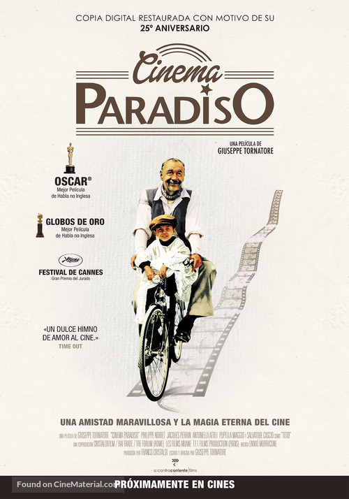 Nuovo cinema Paradiso - Spanish Movie Poster