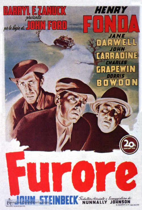 The Grapes of Wrath - Italian Theatrical movie poster