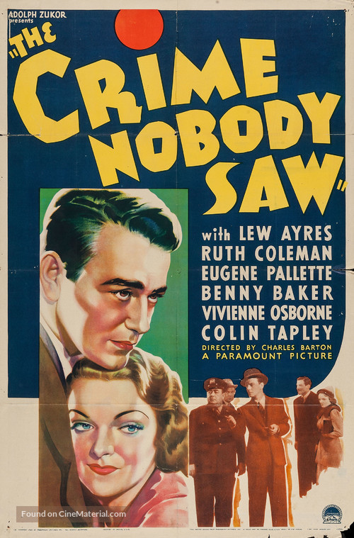 The Crime Nobody Saw - Movie Poster