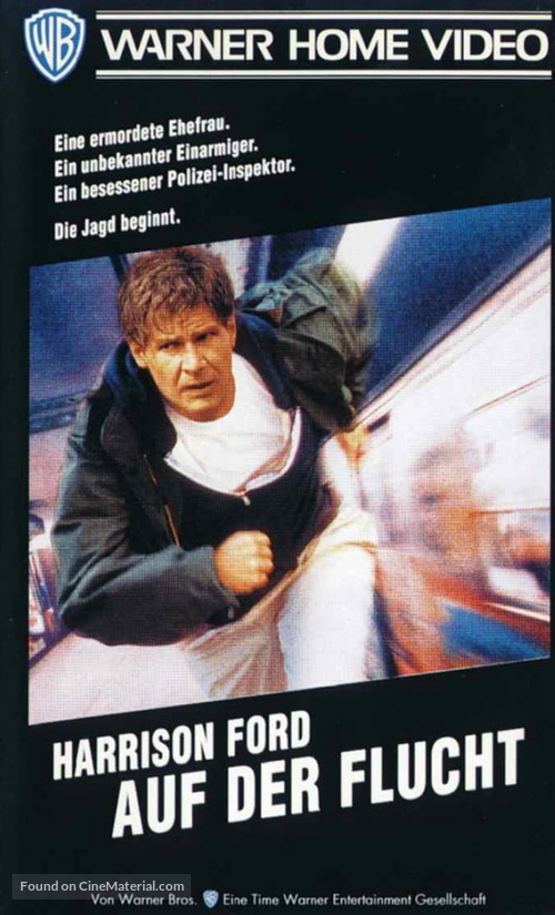 The Fugitive - German VHS movie cover