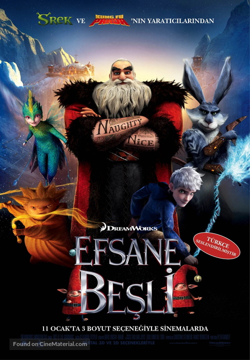 Rise of the Guardians - Turkish Movie Poster
