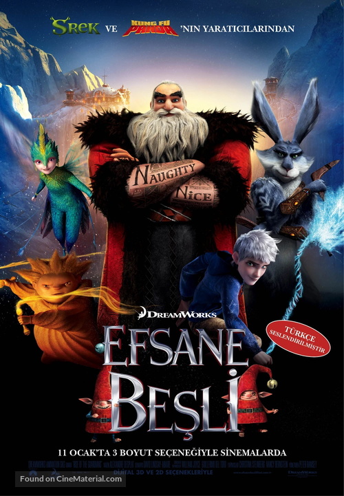 Rise of the Guardians - Turkish Movie Poster