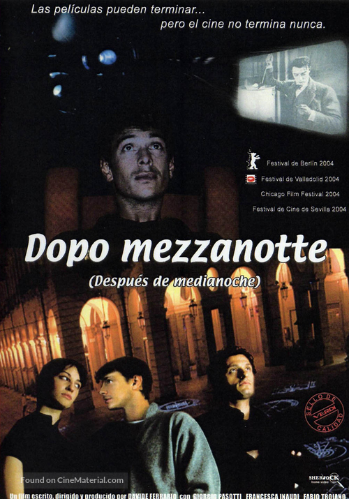 Dopo mezzanotte - Spanish DVD movie cover