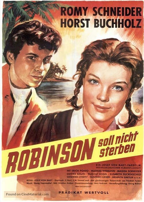 Robinson soll nicht sterben - German Movie Poster