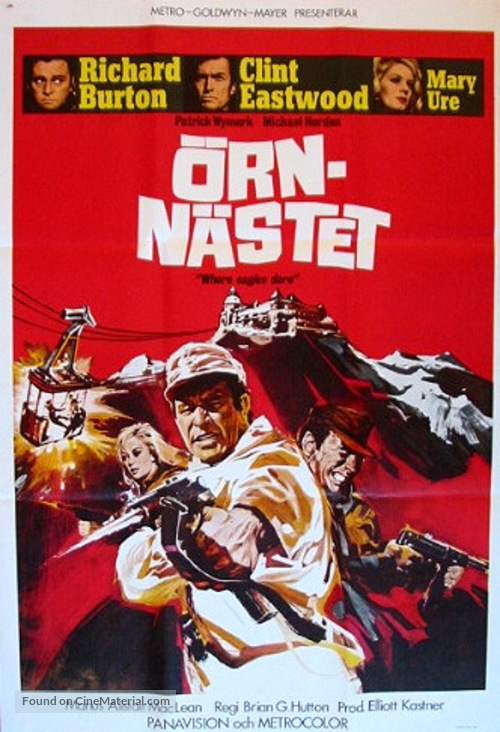 Where Eagles Dare - Swedish Movie Poster