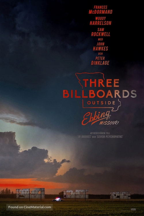 Three Billboards Outside Ebbing, Missouri - Swedish Movie Poster