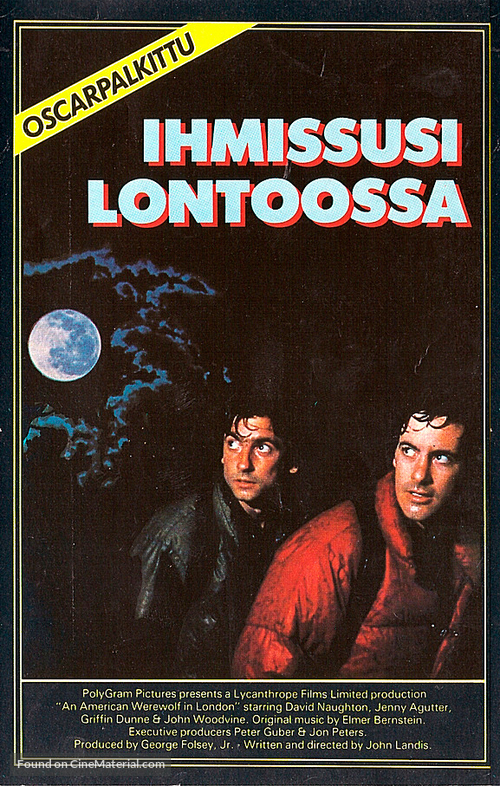 An American Werewolf in London - Finnish VHS movie cover