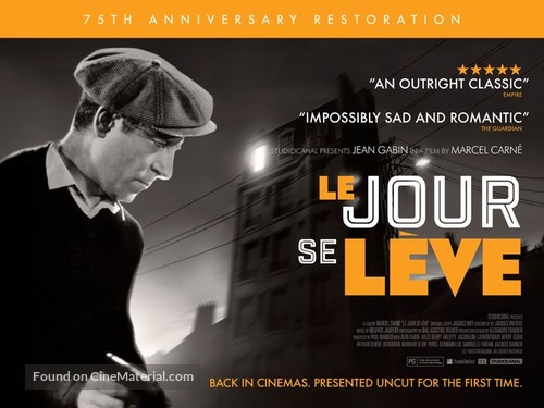 Le jour se l&egrave;ve - British Re-release movie poster