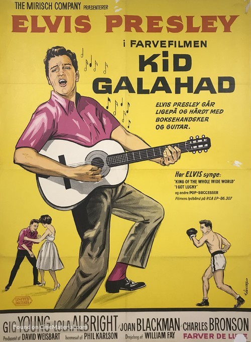 Kid Galahad - Danish Movie Poster