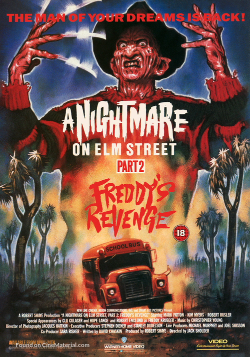 A Nightmare On Elm Street Part 2: Freddy&#039;s Revenge - British Movie Poster