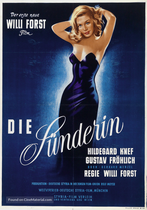 S&uuml;nderin, Die - Austrian Movie Poster