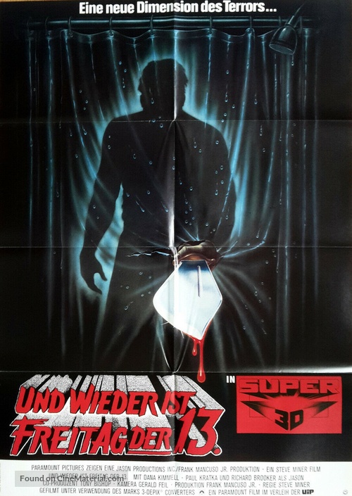 Friday the 13th Part III - German Movie Poster