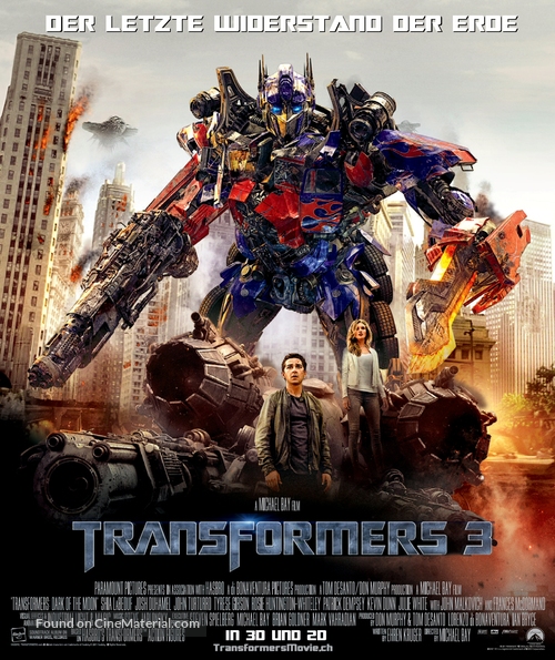 Transformers: Dark of the Moon - Swiss Movie Poster