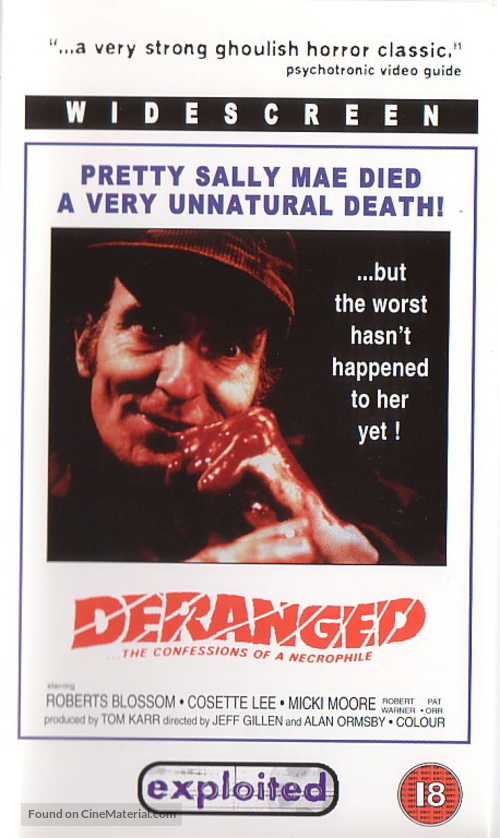 Deranged - British DVD movie cover